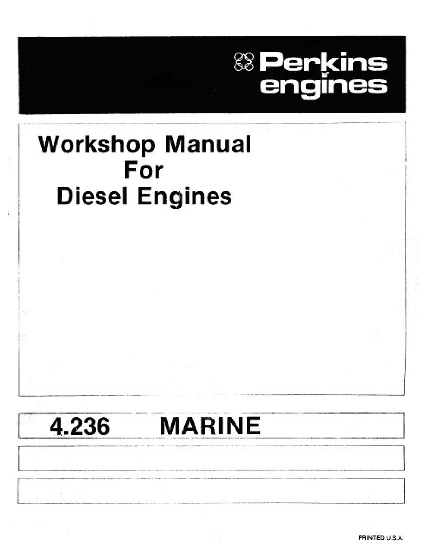 Perkins 4.236 Workshop Manual