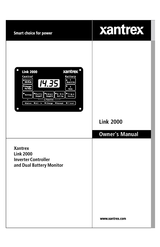   Xantrex  Link 2000  User  Guide manual page 1