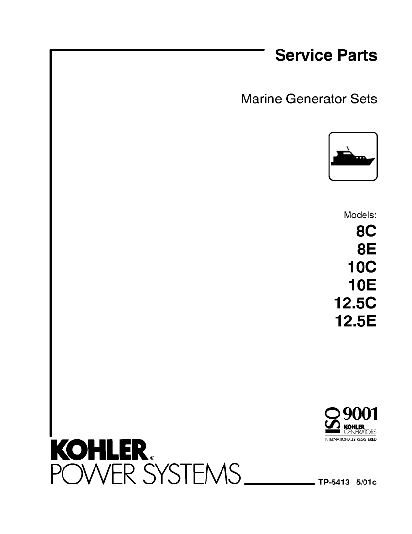  Kohler  Generators 8 10 12.5 C  And E manual page 1