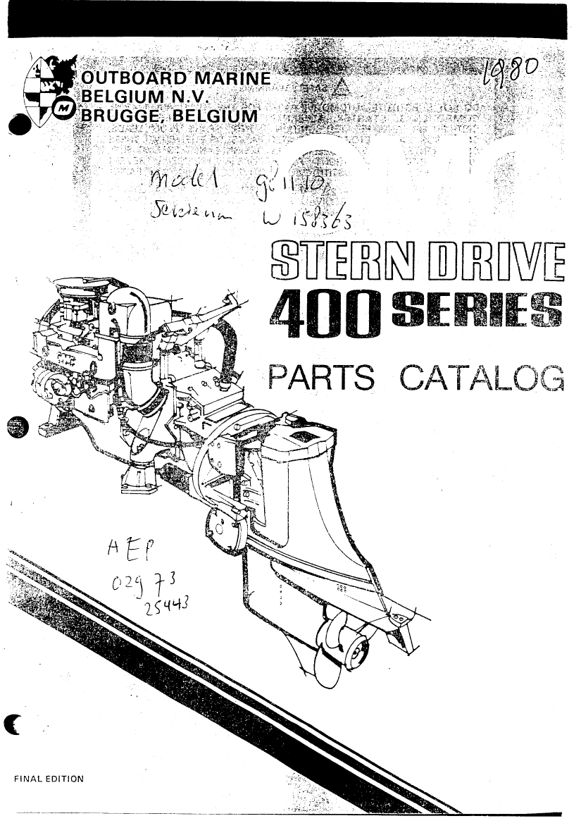  Omc 400  Series 120  And 140  Sterndrive  And  Engine  Workshop  Manual manual page 1