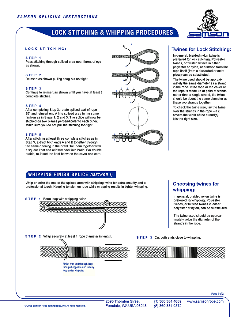 Lock Stitch Whipping