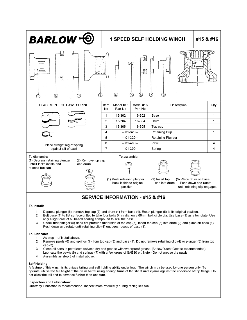Barlow Barient Winchs