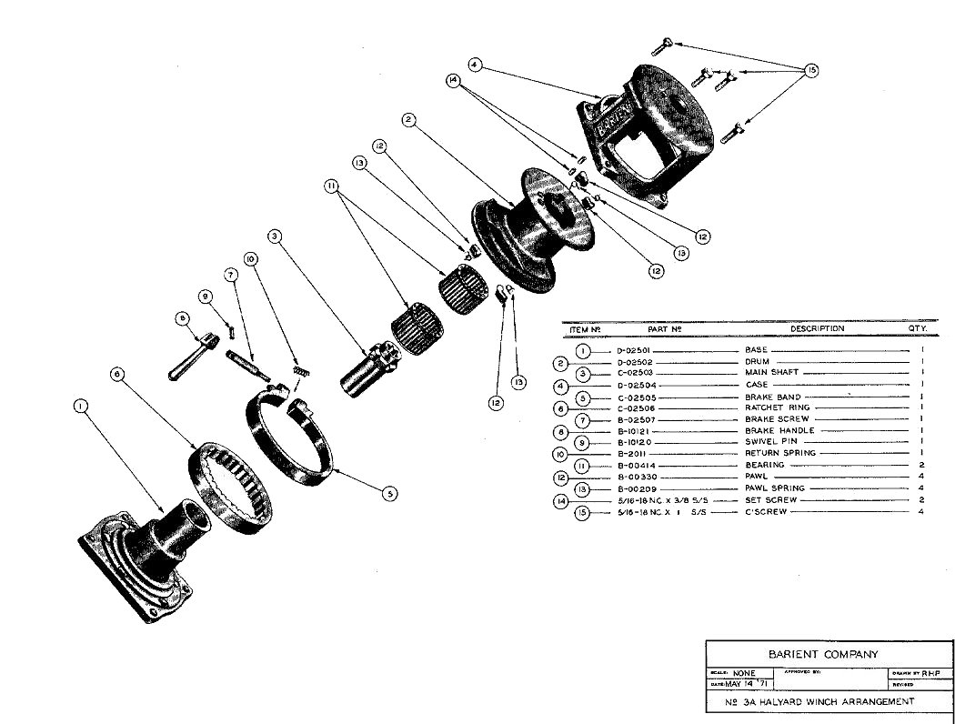Barient 2 Halyard Winch